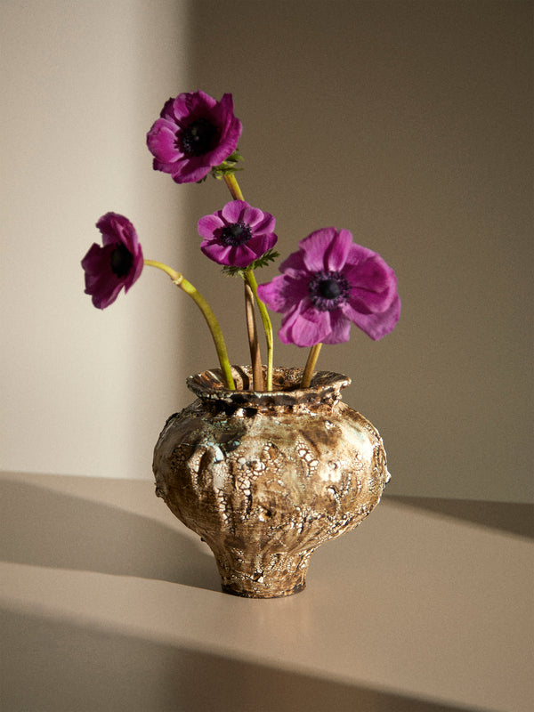 SWAY Ceramics - Poppy I Stoneware Vase - Brown - ABASK