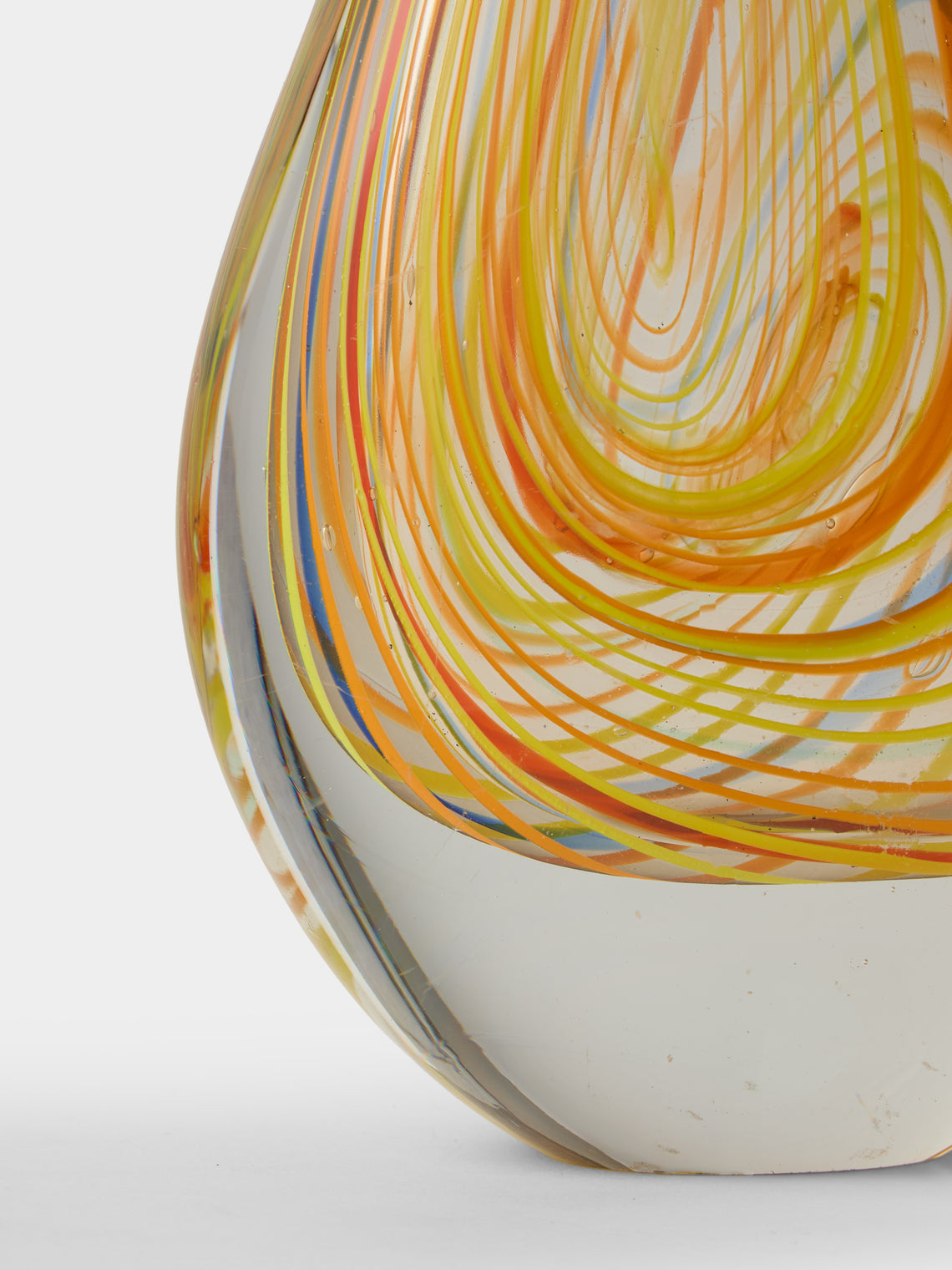 Antique and Vintage - 1960s Seguso Murano Glass Vase (12.5in/32cm) - Orange - ABASK