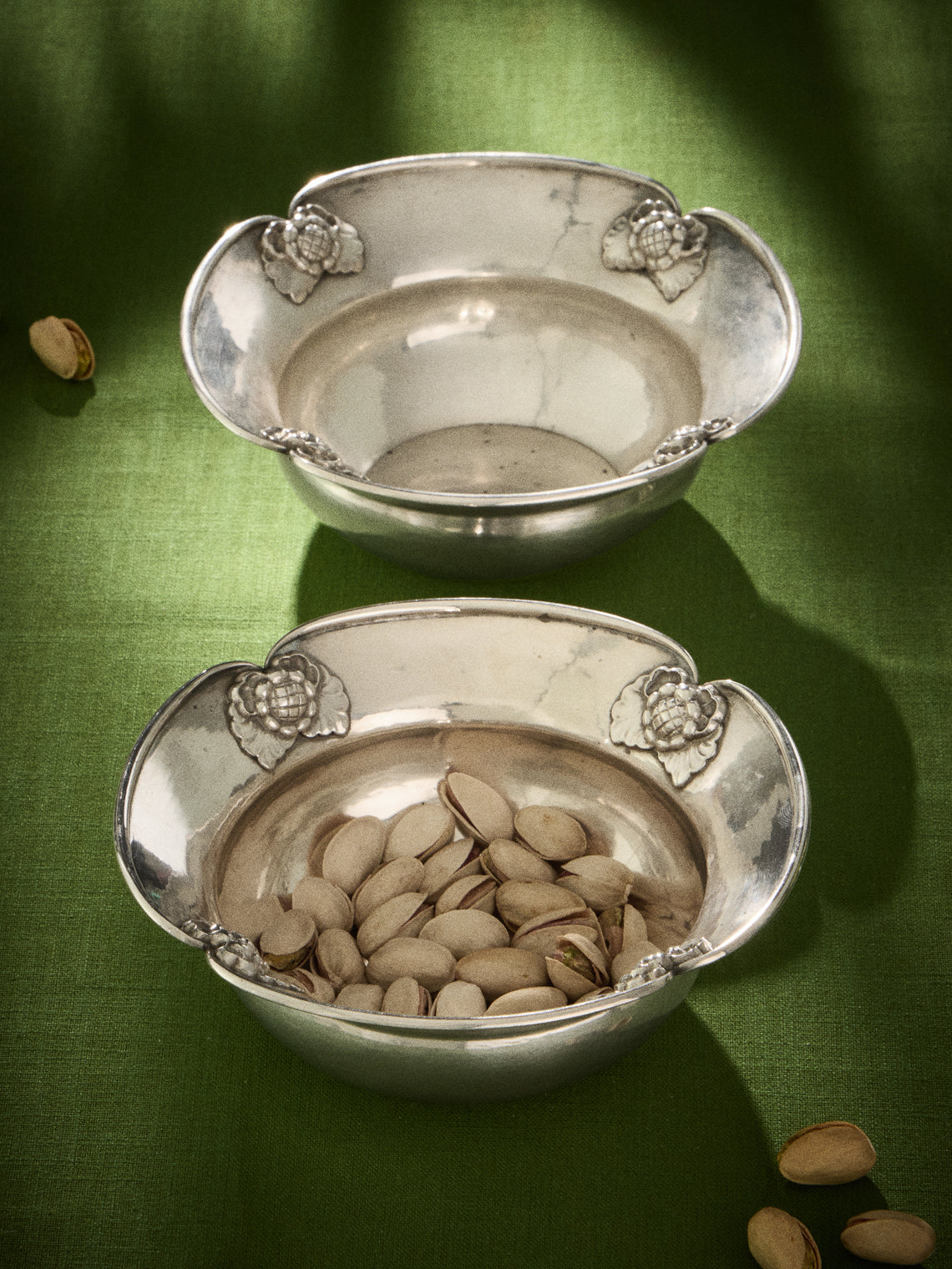Antique and Vintage - | Set of 2 | Early-20th-Century Georg Jensen Sterling Silver Bowls - Silver - ABASK