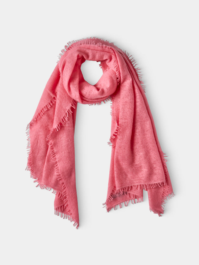 Denis Colomb - Fuzzy Feutre Cashmere Shawl | One Size - Pink - ABASK - 