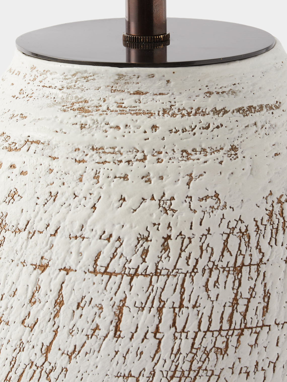 Peter Speliopoulos Projects - Hand-Glazed Stoneware Table Lamp - White - ABASK