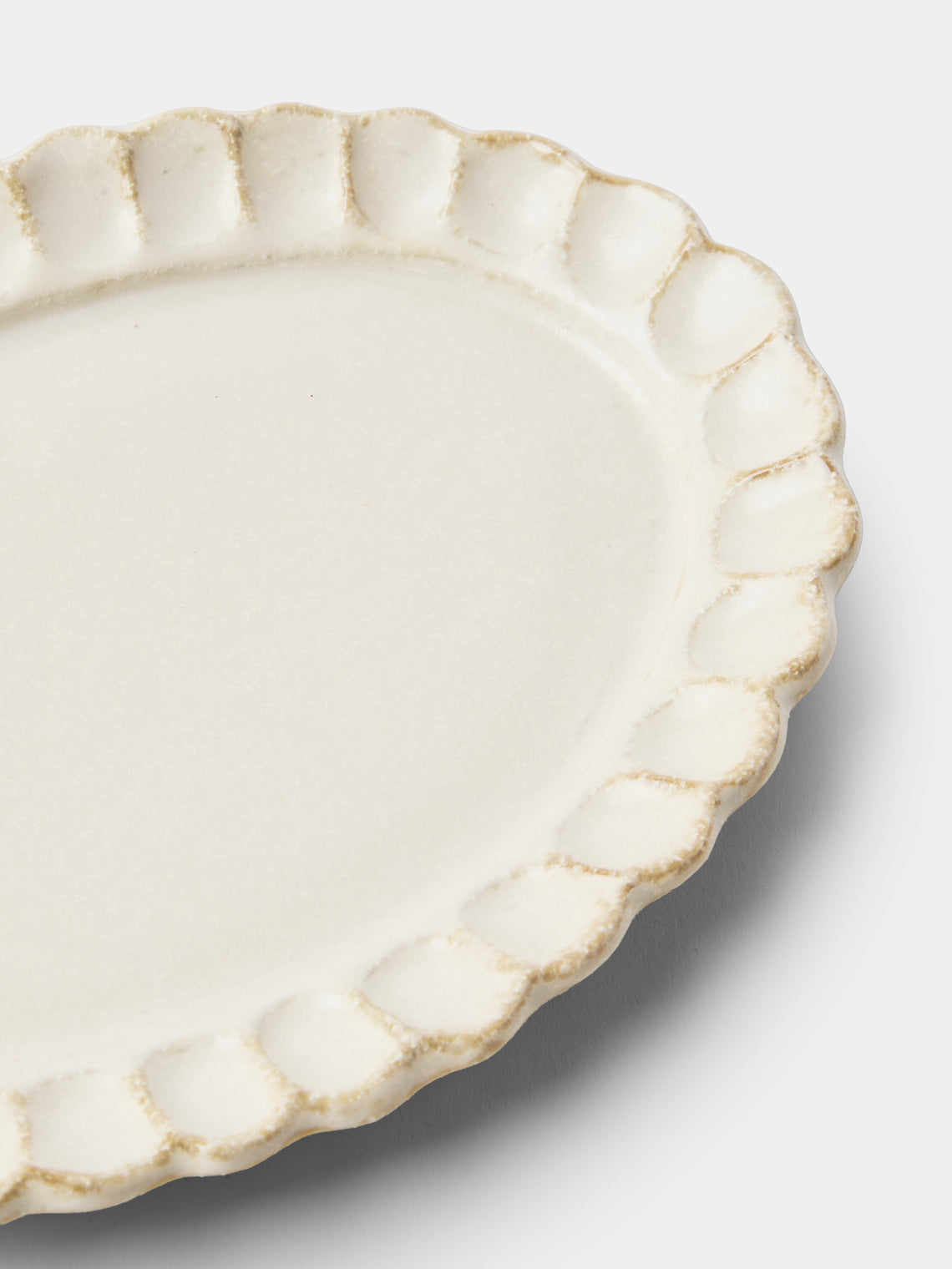 Kaneko Kohyo - Coco Ceramic Oval Dessert / Salad Plates – 8in/20cm (Set of 4) - White - ABASK