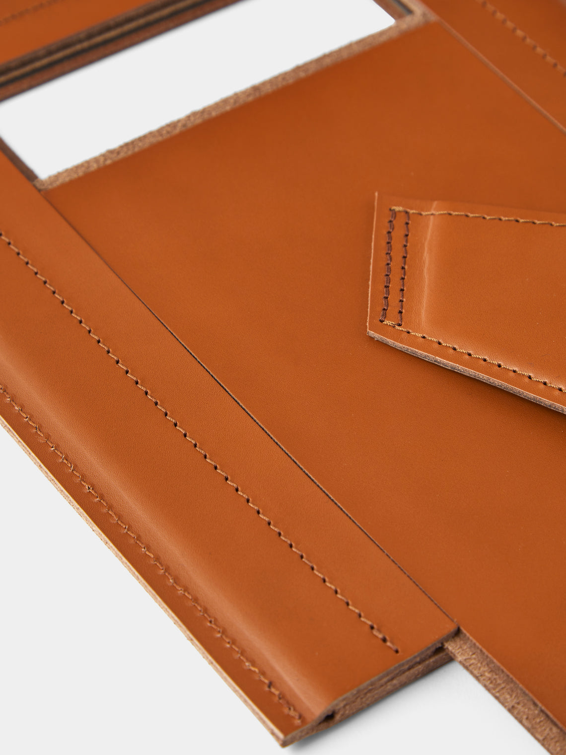 Rabitti 1969 - Simple Saddle Leather Photo Frame (4x6") - Orange - ABASK