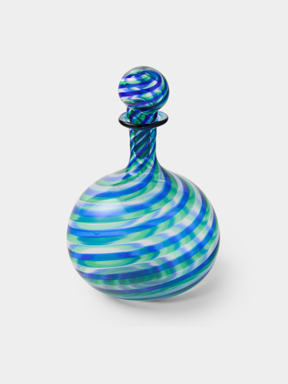 Antique and Vintage - Mid-Century Murano Glass Perfume Bottle - Blue - ABASK - 
