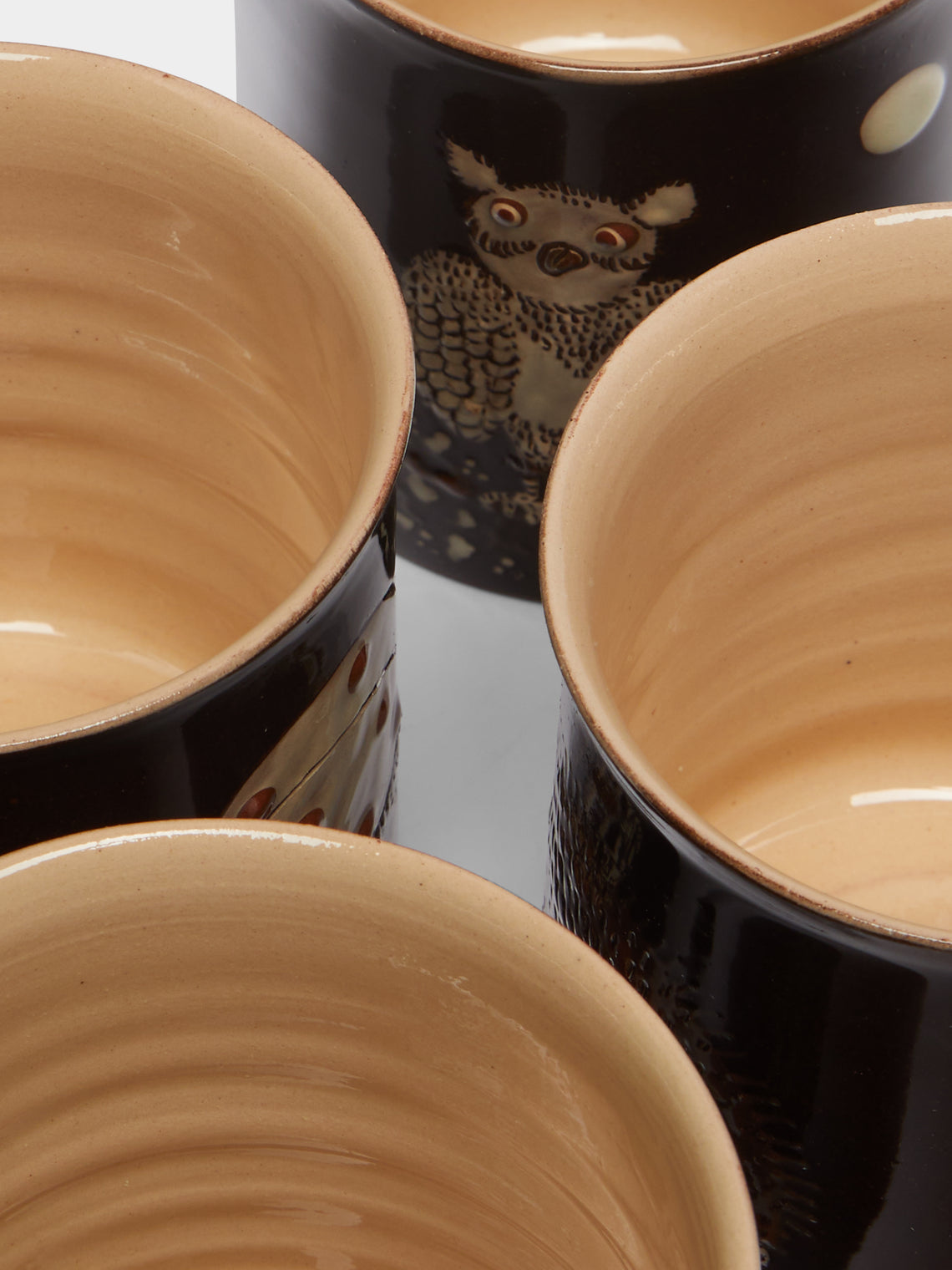 Poterie d’Évires - Animals Hand-Painted Ceramic Mugs (Set of 4) -  - ABASK