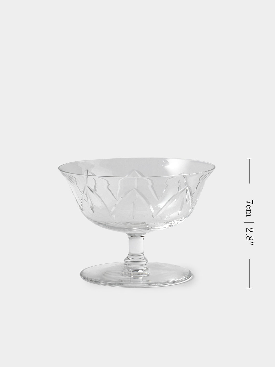 Antique and Vintage - 1940s Daum Art Deco Crystal Dessert Coupes (Set of 12) - Clear - ABASK