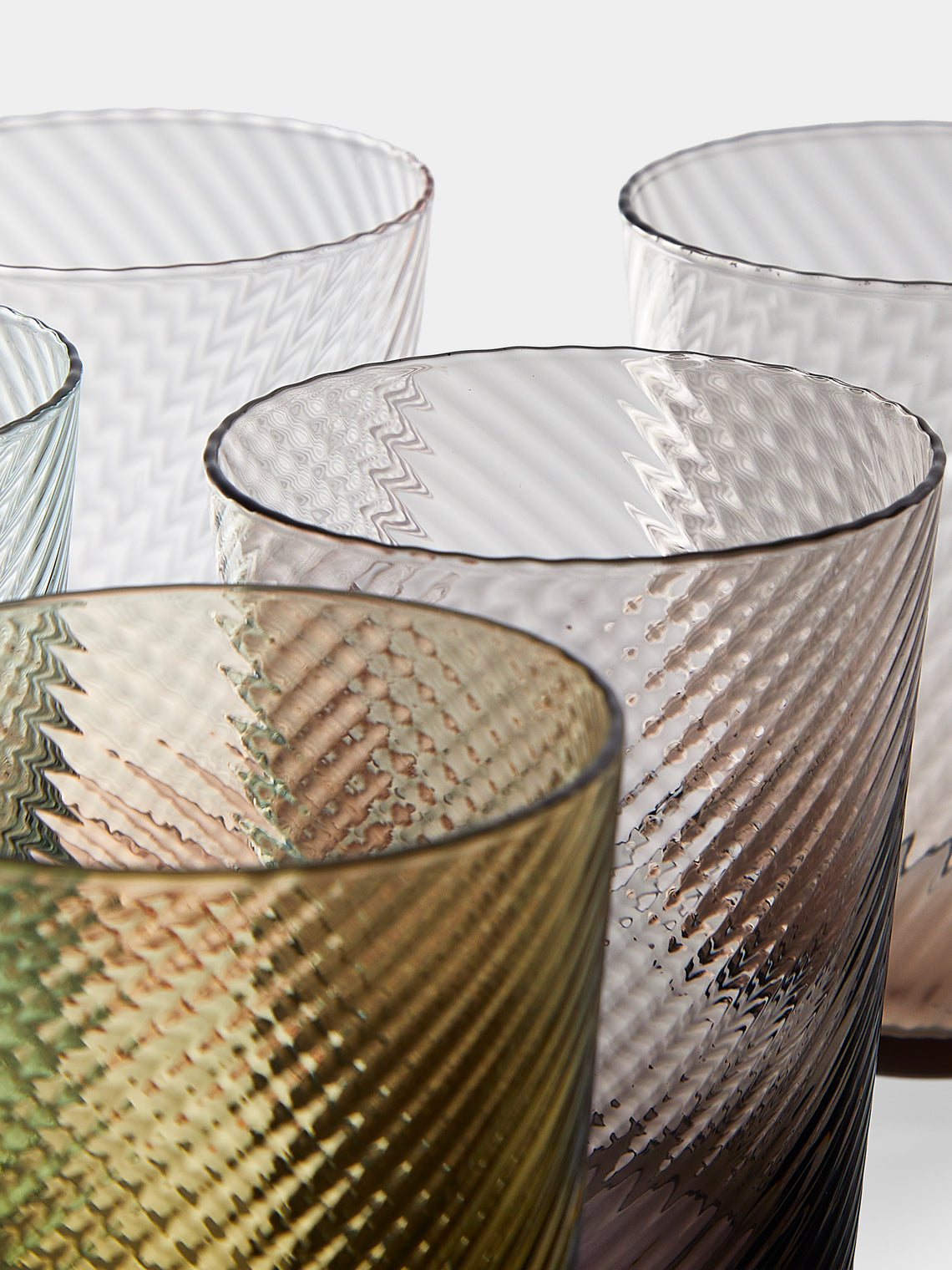 Mun Deluxe Brand Venezia - Torsé Hand-Blown Glass Highballs (Set of 6) - Multiple - ABASK