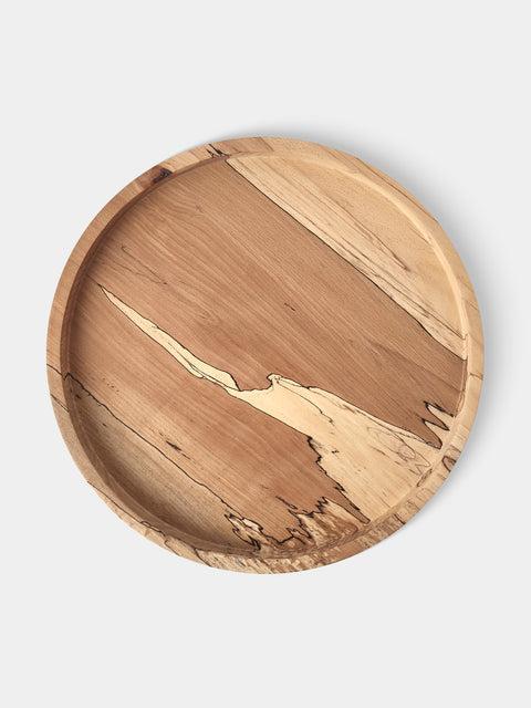 Bird & Branch - Spalted Beech Wood Service Tray (17.5in/44cm) - Natural - ABASK - 