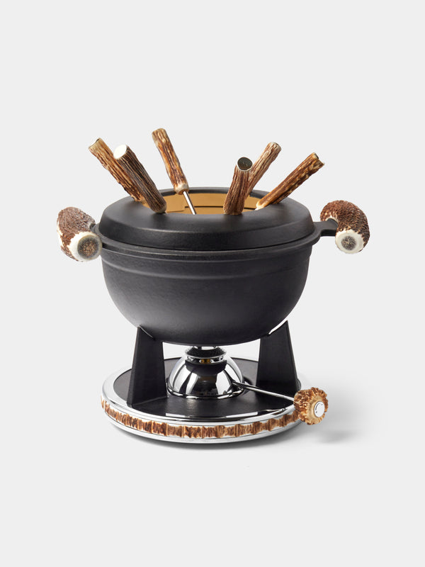 Lorenzi Milano - Stag Antler Fondue Set - Black - ABASK - 