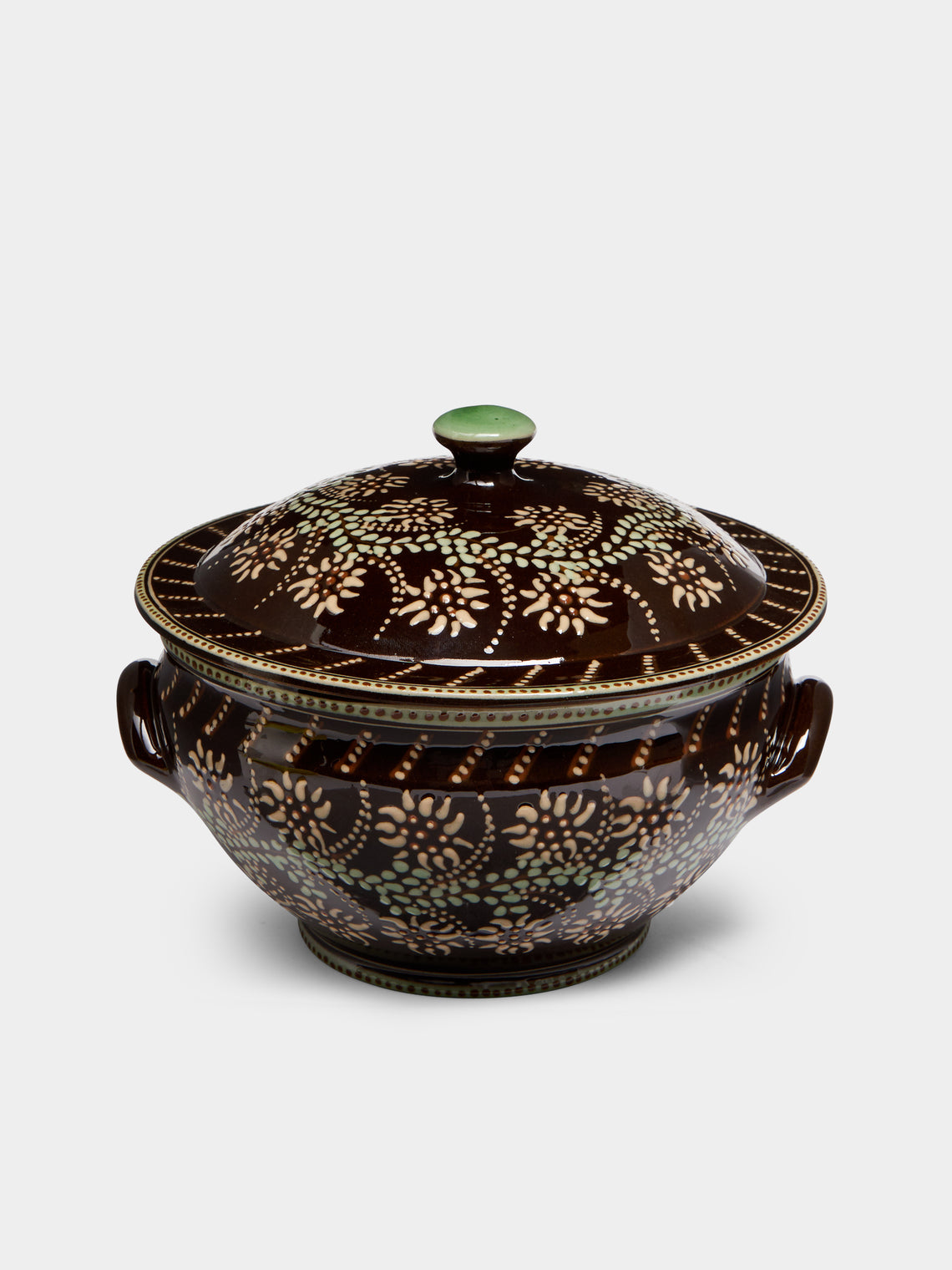 Poterie d’Évires - Flowers Hand-Painted Ceramic Lidded Tureen -  - ABASK - 