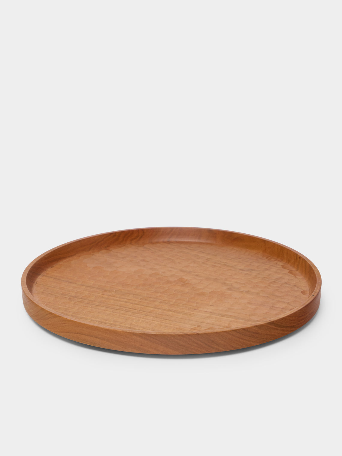 Thursday Furniture - Hand-Turned Cherry Carved Platter - Brown - ABASK - 
