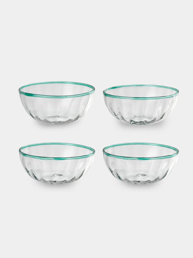 Akua Objects - Peter Hand-Blown Crystal Dessert Bowls (Set of 4) - Clear - ABASK - 