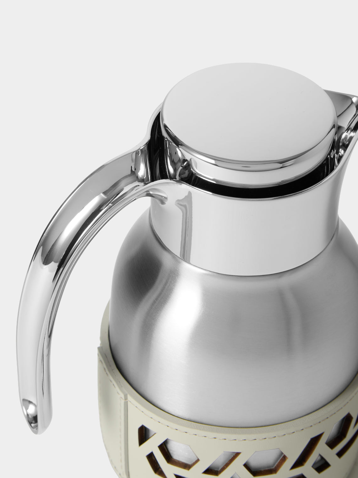 RUDI - Gemma Glass and Stainless Steel Carafe (20oz/0.6L) - White - ABASK