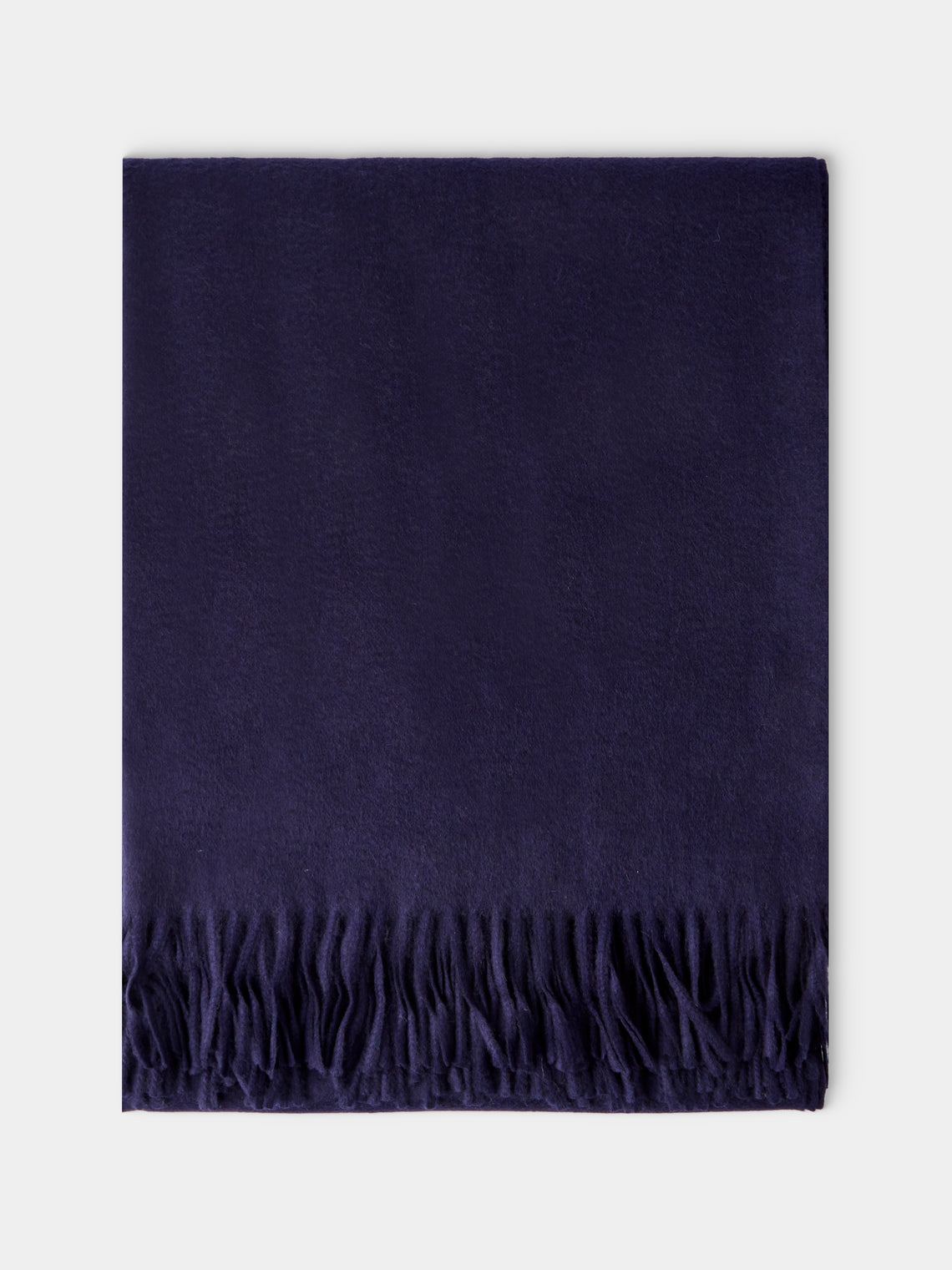 Begg x Co - Arran Cashmere Throw (72in/1.8m) - Navy - ABASK