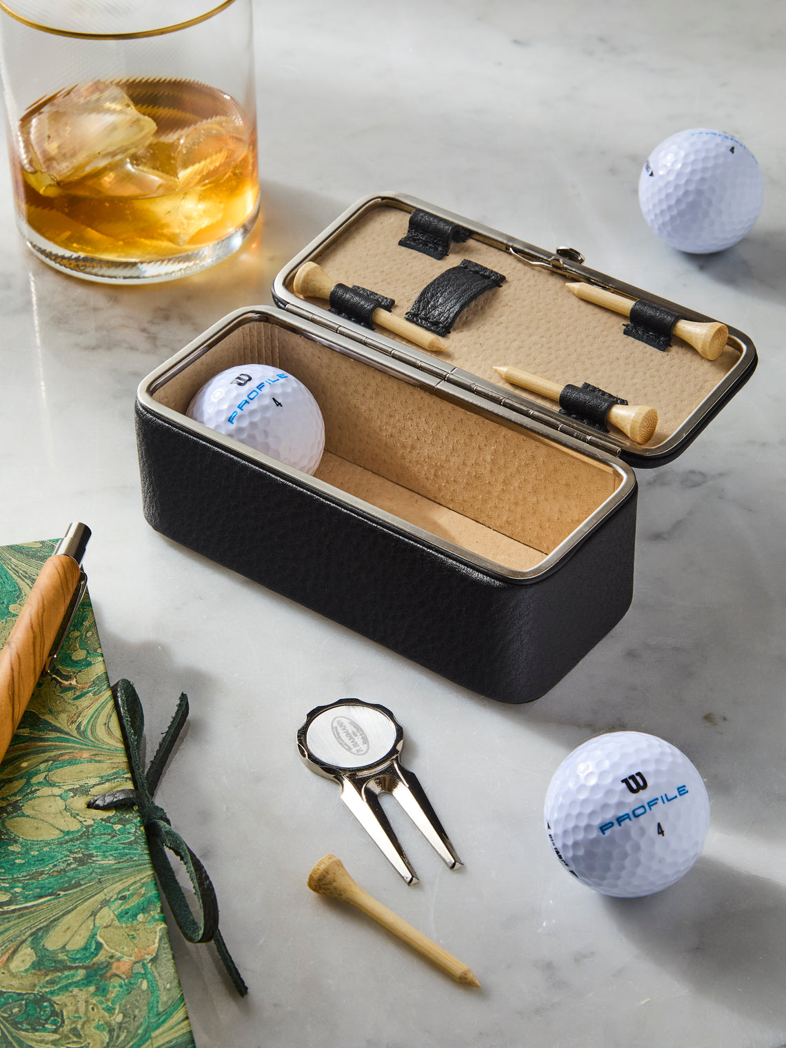 F. Hammann - Leather Golf Set - Black - ABASK