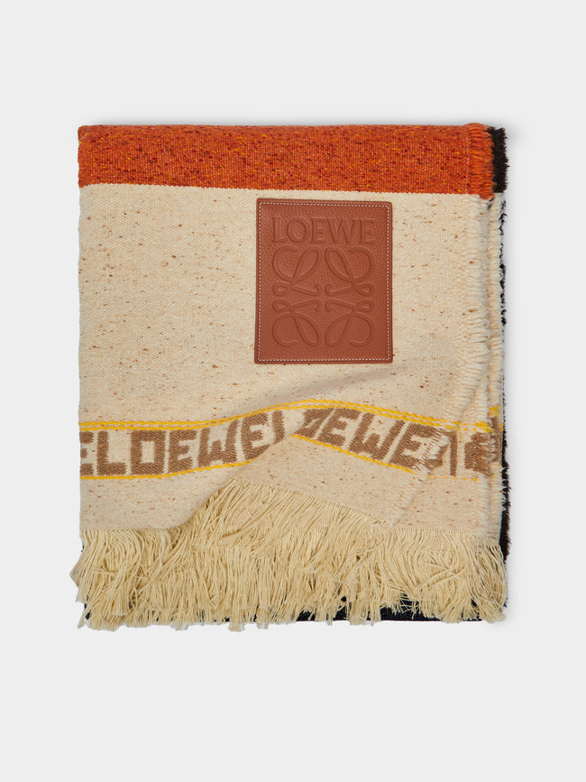 Loewe Home - Wool and Linen Striped Blanket -  - ABASK - 