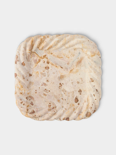 Anastasio Home - Sam Marble Tray (8in/20cm) - Beige - ABASK - 