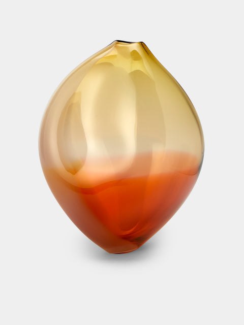 Michele Oberdieck - Antique Spring Hand-Blown Glass Vase (12in/30cm) - Orange - ABASK - 