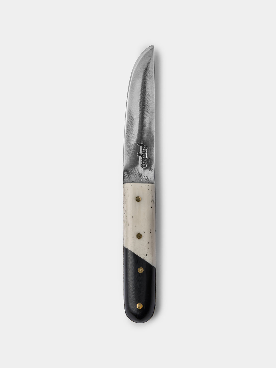 Poglia - | Set of 3 | Horn and Bone Cheese Knives - Black - ABASK