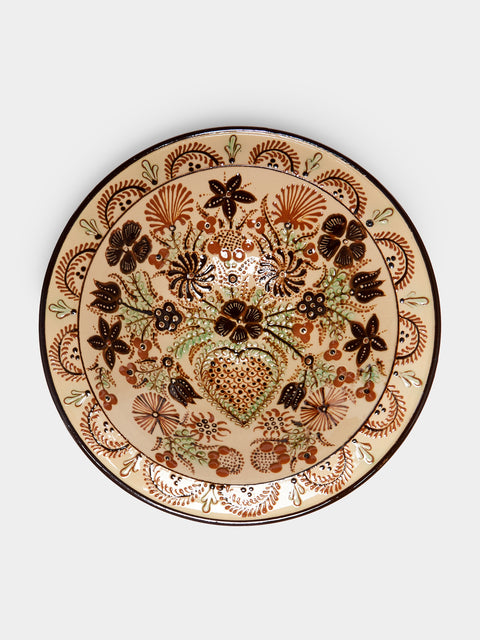 Poterie d’Évires - Flowers Hand-Painted Ceramic Large Salad Bowl -  - ABASK
