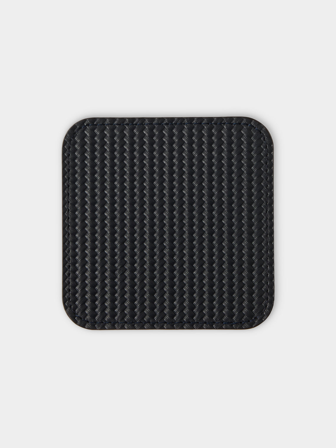 Pinetti - Leather Square Coasters (Set of 6) - Navy - ABASK