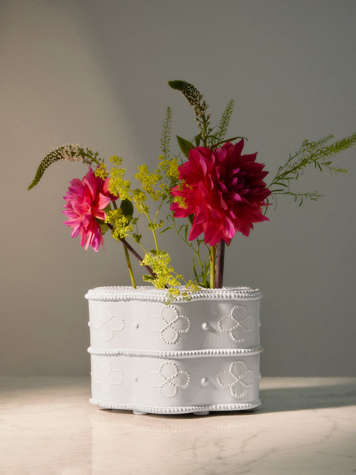Emily Mitchell - Hand-Built Ceramic Bough Vase - White - ABASK