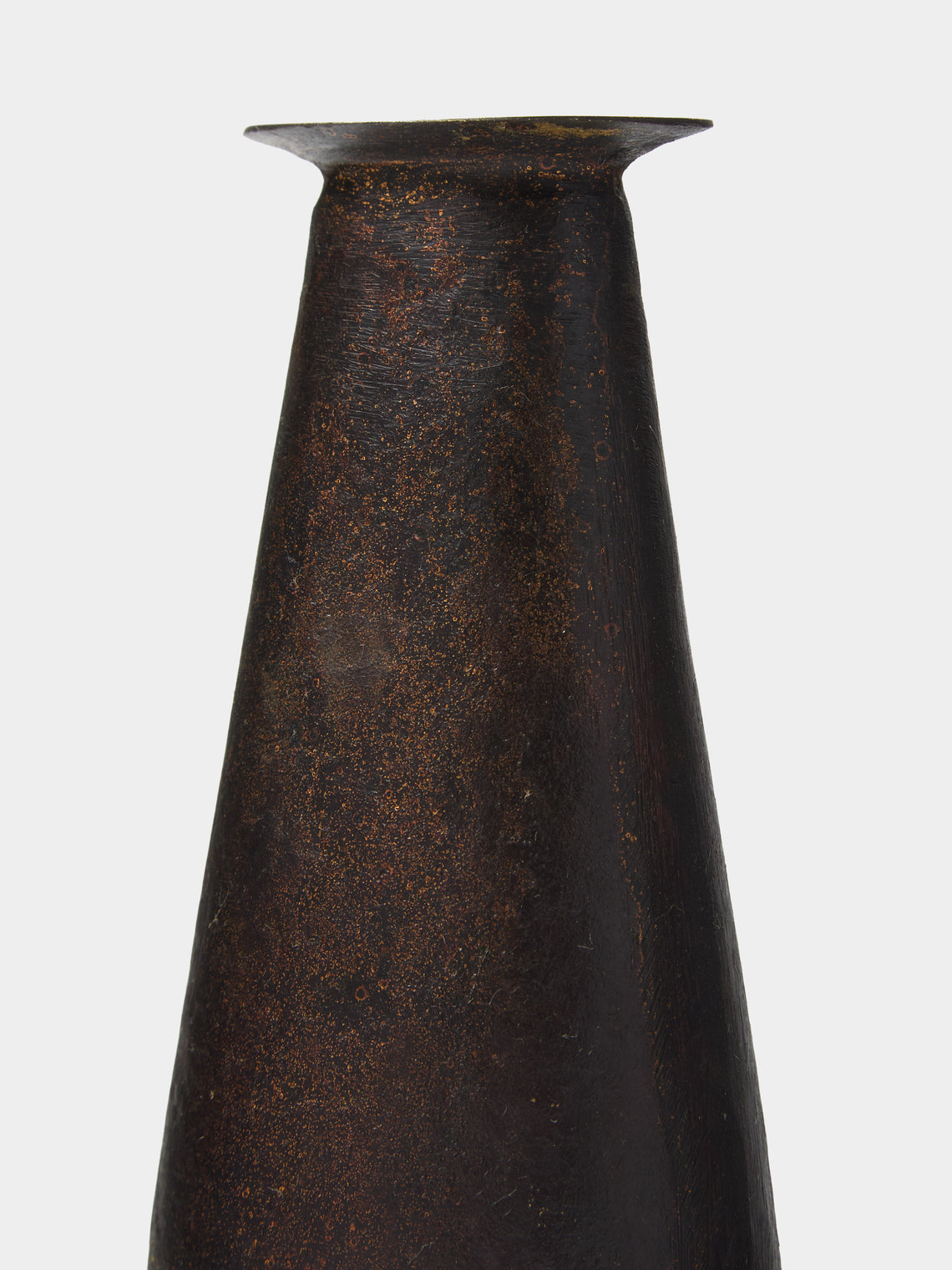 Carl Auböck - Collar Brass Bud Vase (5in/12.5cm) - Black - ABASK