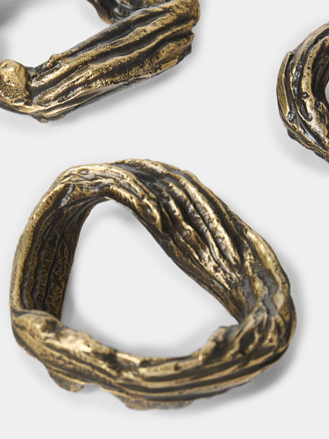 Bronze | Set of 6 | Leher Brass Napkin Rings by Viya | ABASK