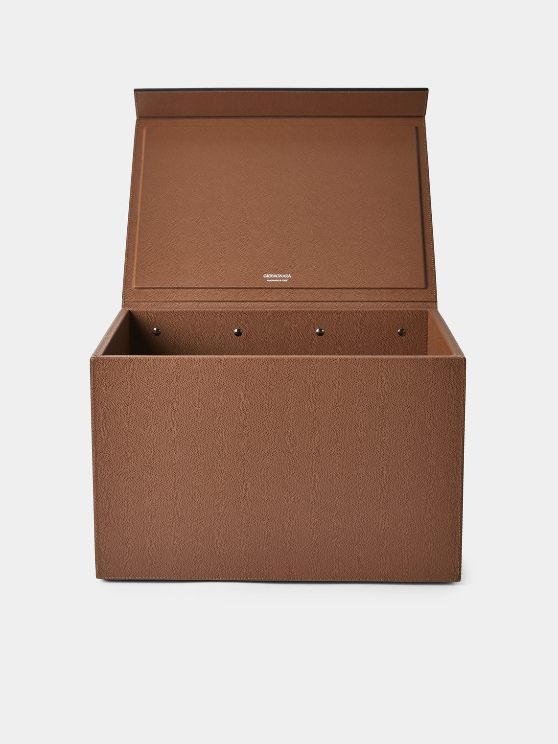 Giobagnara - Parma Leather Medium Closet Box - Brown - ABASK