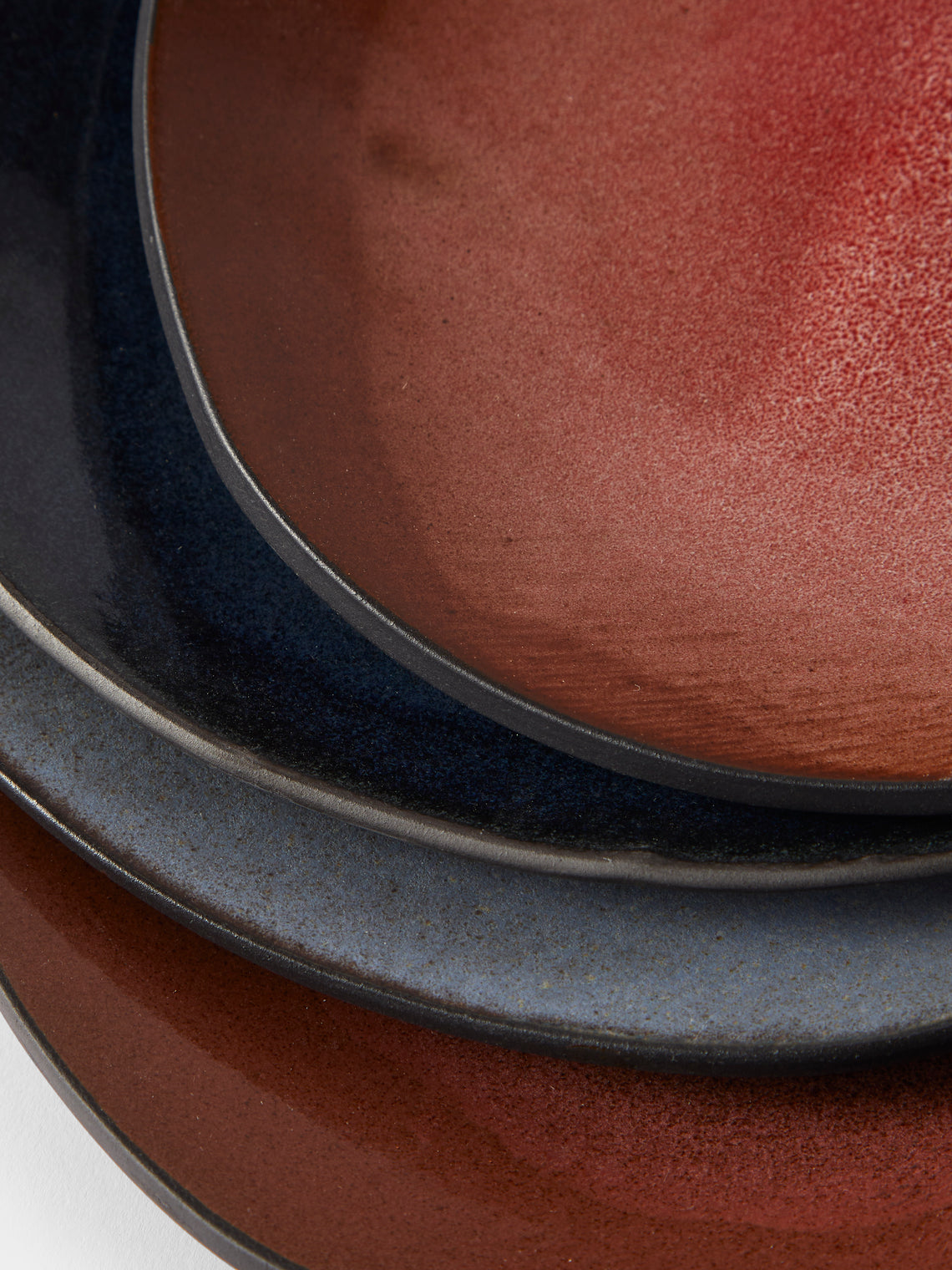 Hana Karim Studio - Hand-Built Stoneware Dessert / Salad Plates — 8in/20cm (Set of 4) - Multiple - ABASK