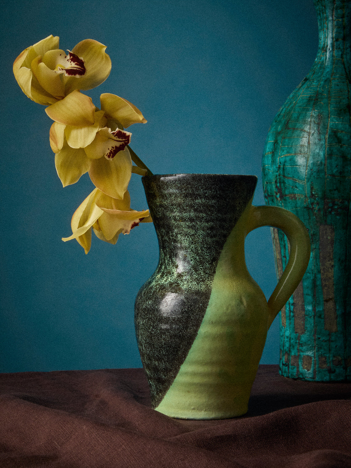 Antique and Vintage - 1950s Accolay Vase - Green - ABASK