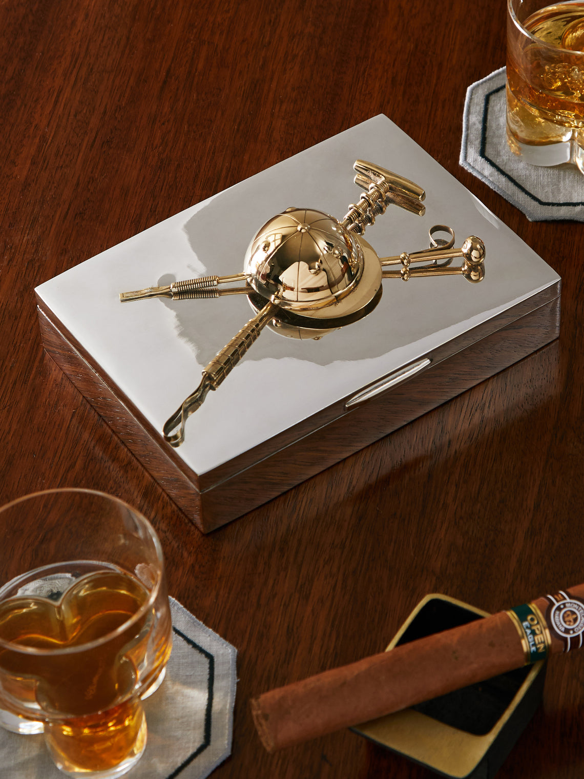 Antique and Vintage - 1960s Polo Silver-Plated and Gold-Plated Box -  - ABASK