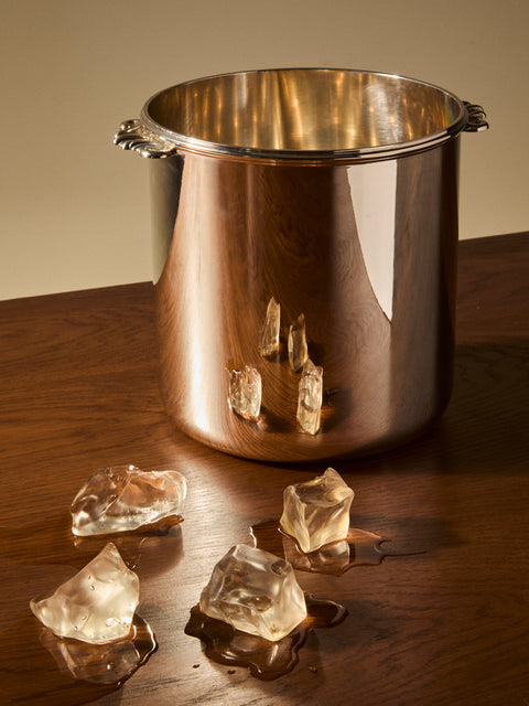 Antique and Vintage - 20th-Century Puiforcat Silver-Plated Ice Bucket - Silver - ABASK