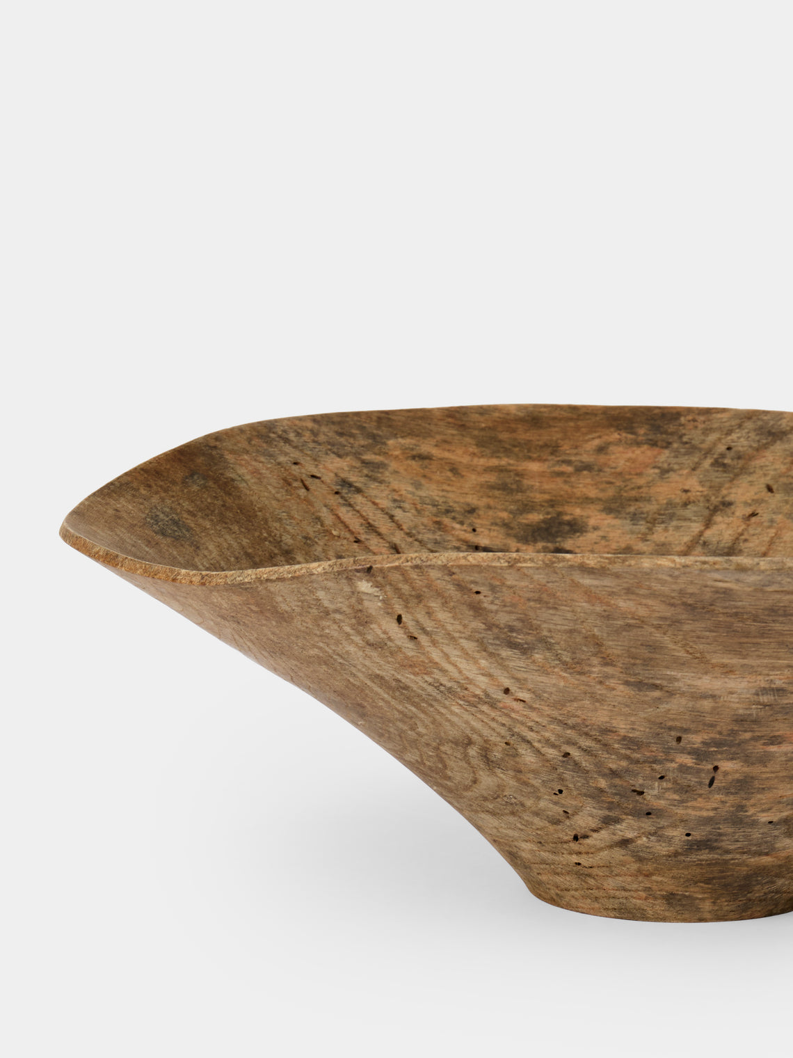 Iida Woodturning - Hand-Turned Oak Earth-Finish Bowl - Brown - ABASK