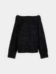 Ryan Roche - Cloud Cashmere and Silk Oversized Boat-Neck Sweater | Size: M - Black - ABASK - 
