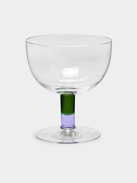 NasonMoretti - Archive Revival 1978 Hand-Blown Murano Glass Coupe Bowls (Set of 2) - Clear - ABASK- 