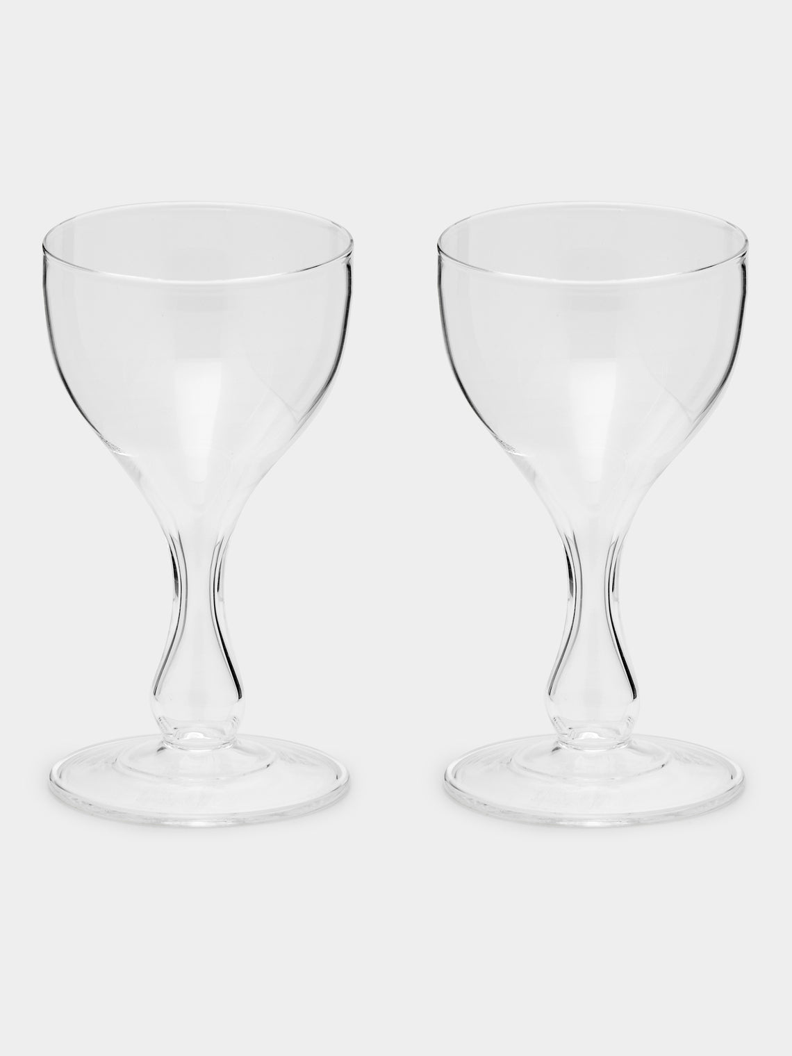 Astier de Villatte - Monique Hand-Blown Champagne Glass (Set of 2) - Clear - ABASK 