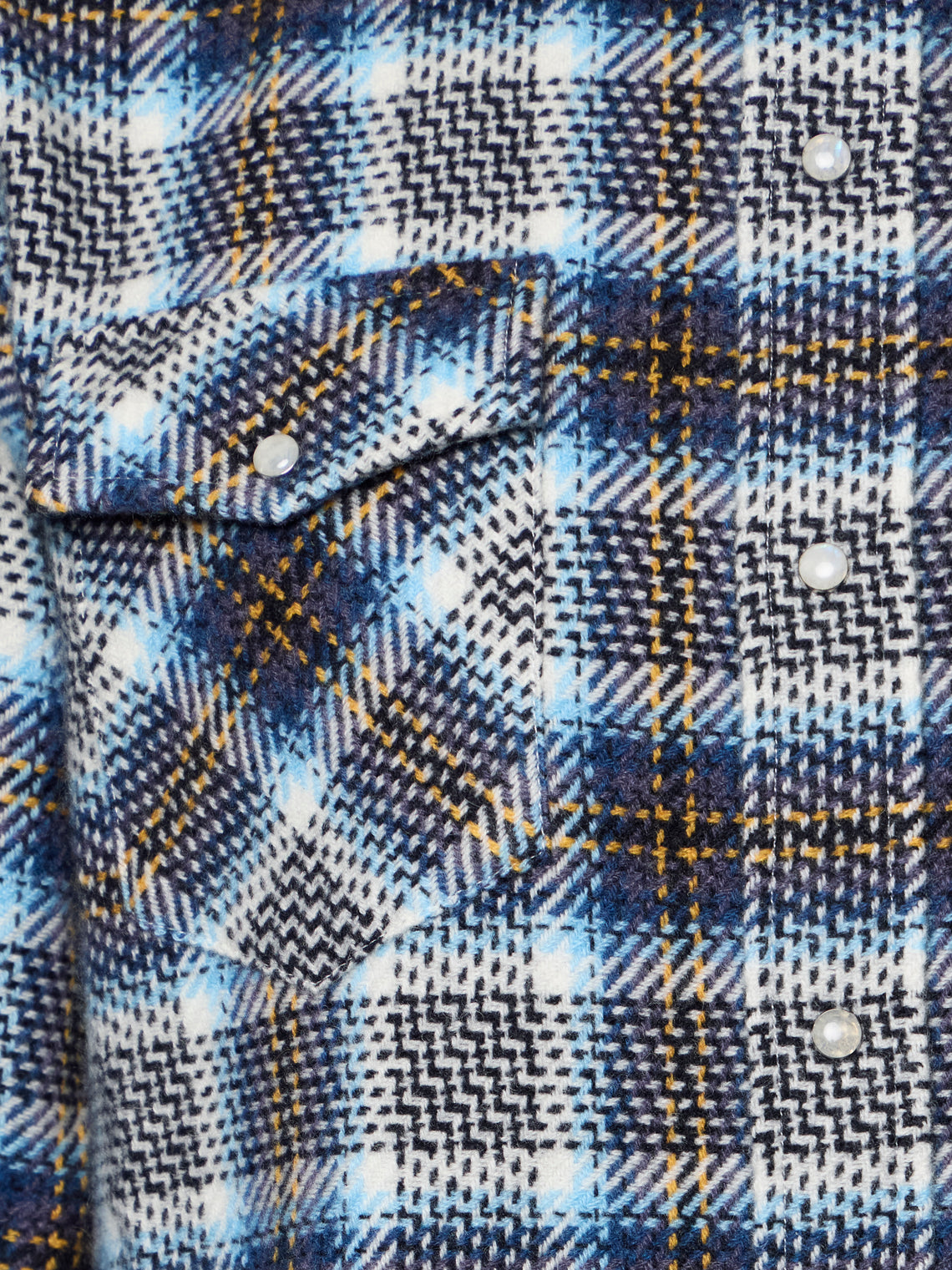 God's True Cashmere - Lightning Storm Tartan Cashmere Shirt | Size: S - Gray - ABASK