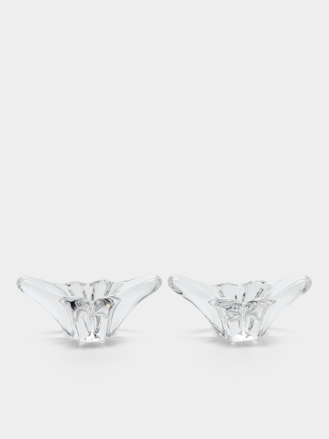 Antique and Vintage - 1980s Sèvres Crystal Salt Dishes (Set of 2) - Clear - ABASK - 