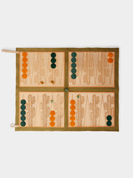 Nick Plant - Cactus Leather Travel Backgammon Set -  - ABASK - 