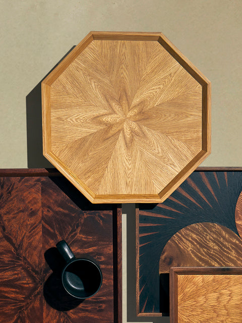 Mori Kougei - Poke Oak Square Tray (11in/27.5cm) - Brown - ABASK