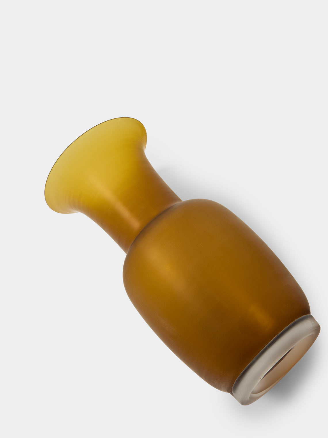 Venini - Satin Hand-Blown Murano Glass Vase (5in/12.5cm) - Yellow - ABASK
