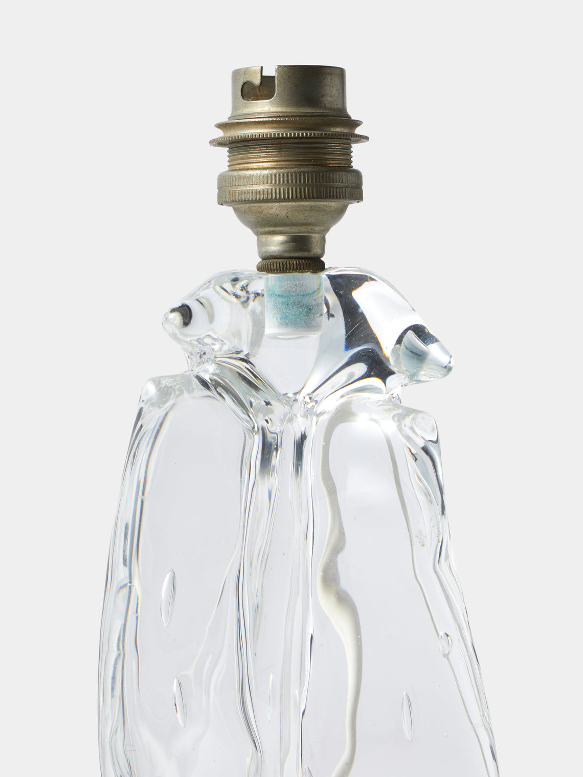 Antique and Vintage - Mid-Century Murano Glass Table Lamp - Clear - ABASK