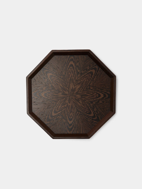 Mori Kougei - Poke Wenge Wood Square Tray (11in/27.5cm) - Brown - ABASK - 