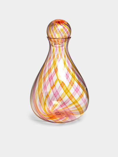 Emsie Sharp - Hand-Blown Glass Striped Decanter -  - ABASK - 