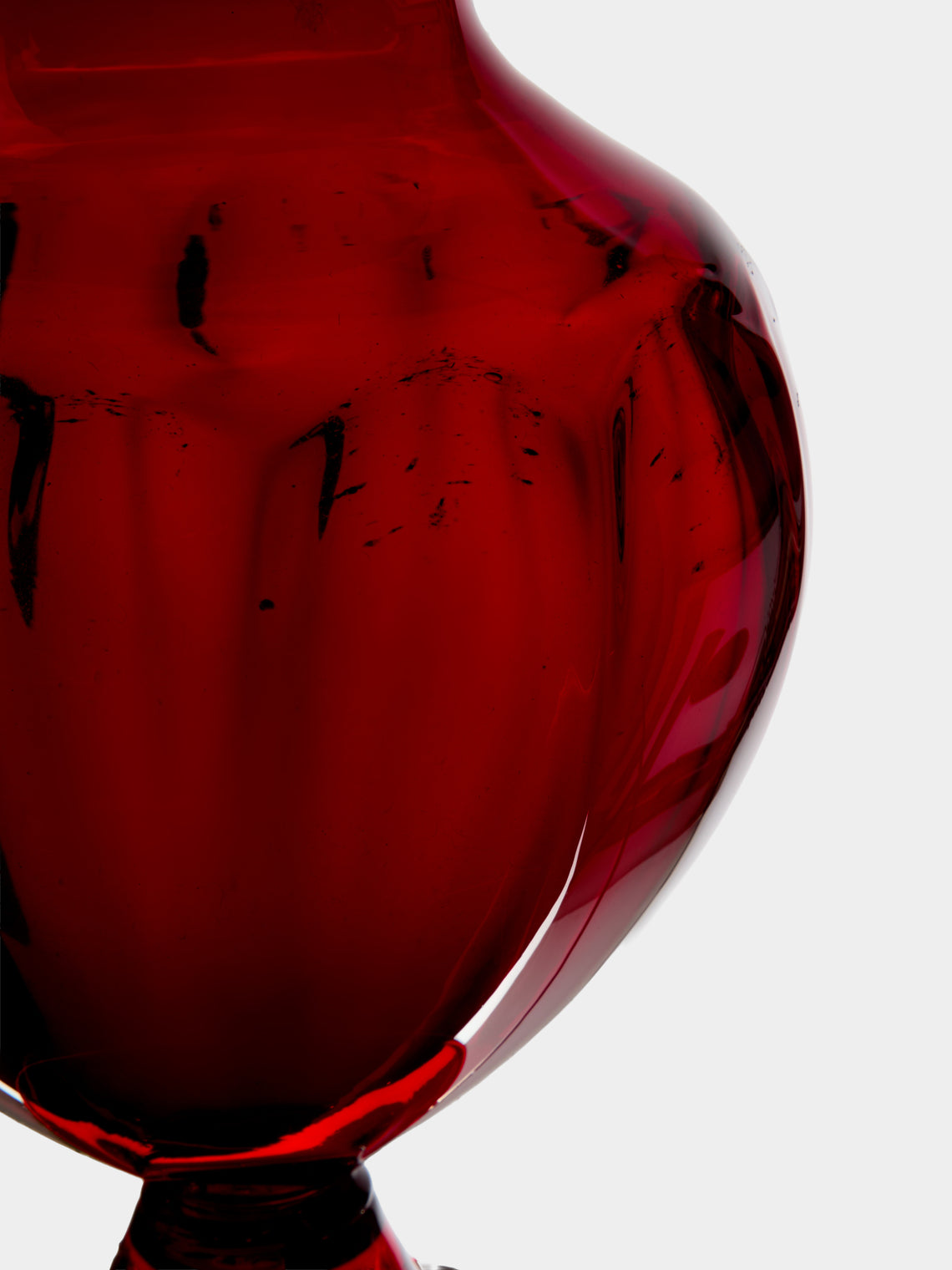 Antique and Vintage - Mid-Century Vittorio Zecchin Murano Glass Vase (9.5in/24cm) - Red - ABASK