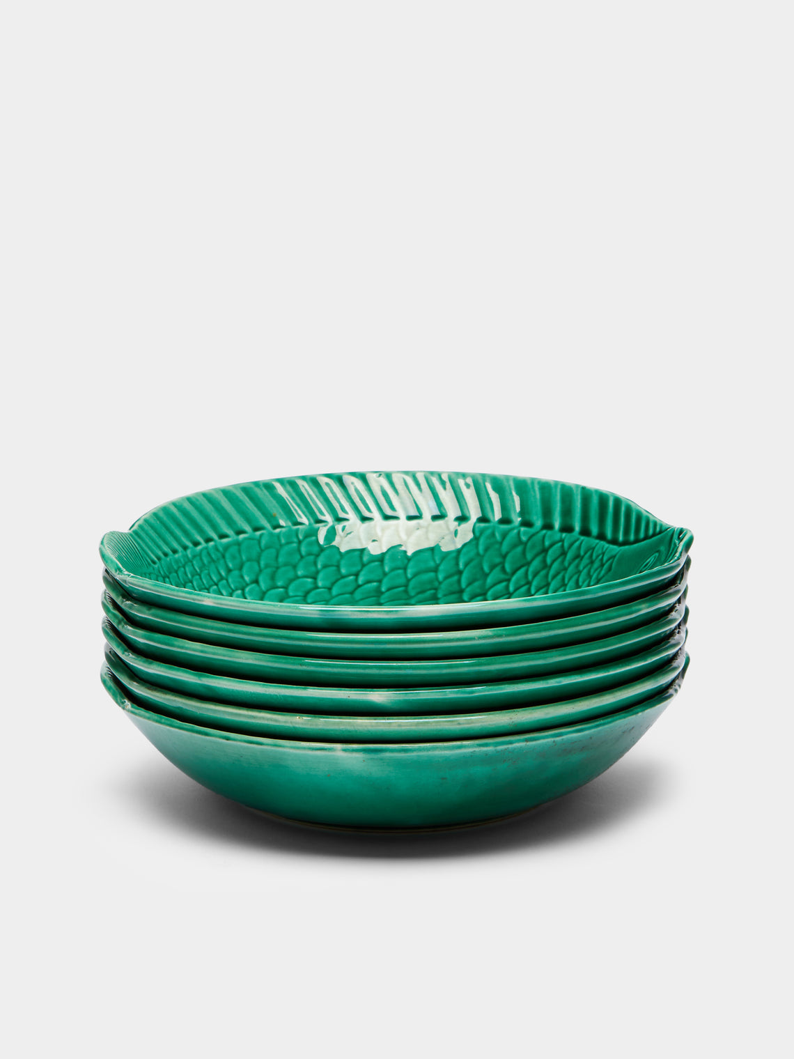 Antique and Vintage - Mid-Century Sarreguemines Ceramic Fish Plates (Set of 6) -  - ABASK