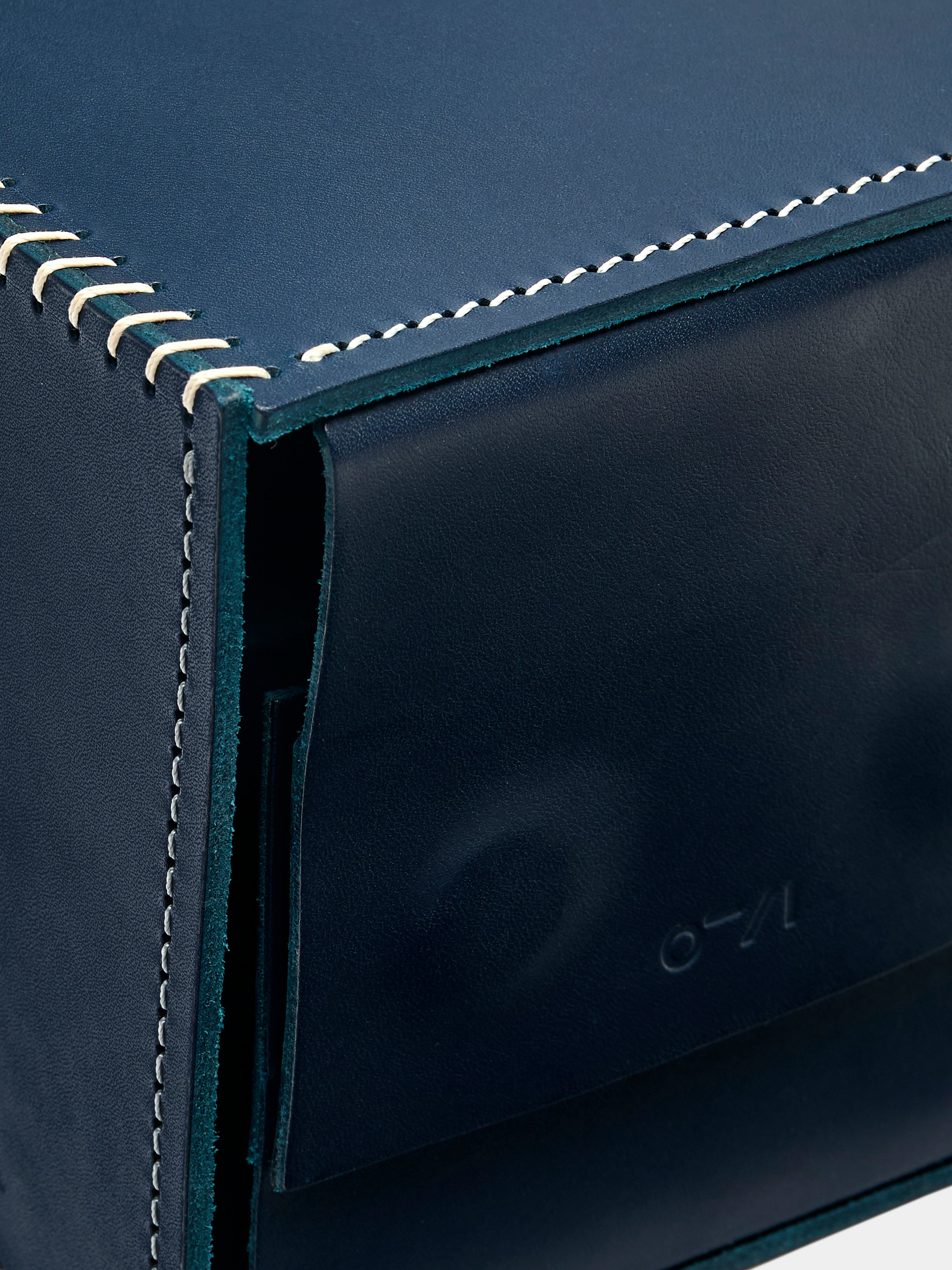 Eyelt Box Blue Eyelet Leather Tissue Box by Otzi Studio | ABASK