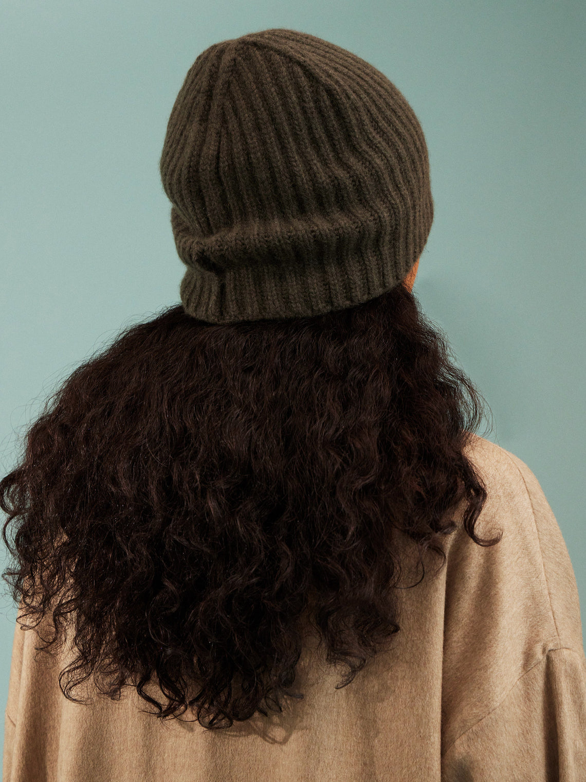 Dusan - Knitted Cashmere Beanie | One Size - Green - ABASK