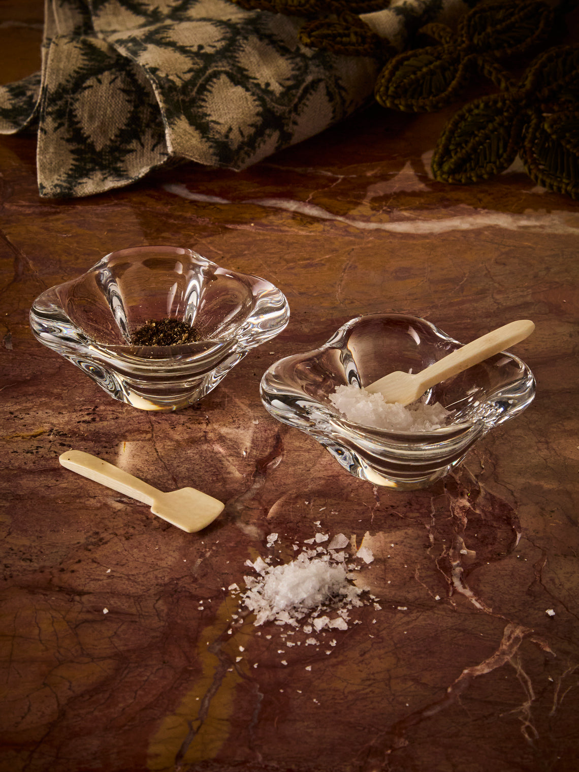 Antique and Vintage - 1990s Baccarat Crystal Salt and Pepper Dishes (Set of 2) - Clear - ABASK